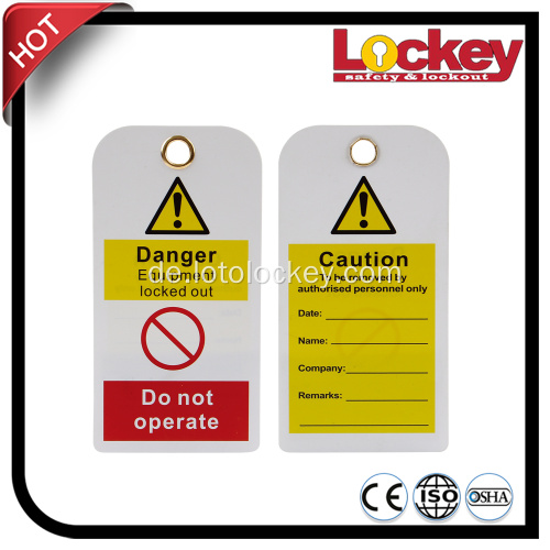 Sicherheits-PVC-Warnschilder Lockout Tagout Tag